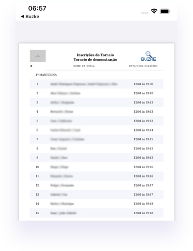 Interface de Relatórios